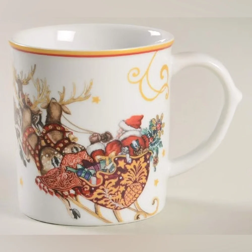 Williams Sonoma Twas the Night Before Christmas - Set of 2 Rare Child Size Mugs